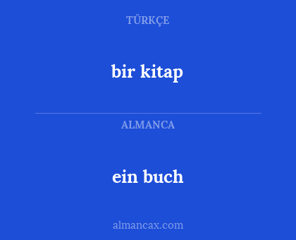 bir kitap - ein buch