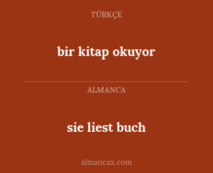 sie liest buch - bir kitap okuyor