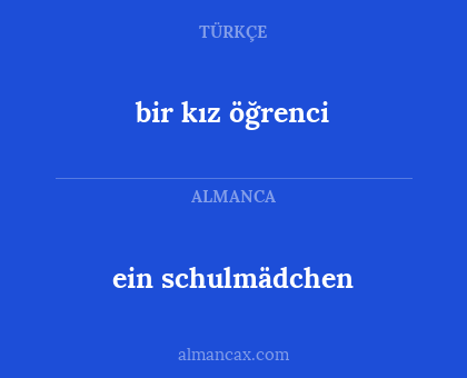 ein schulmädchen - bir kız öğrenci