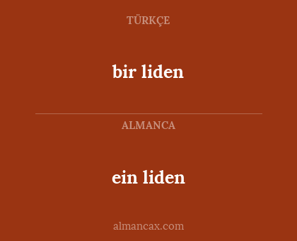 bir liden - ein liden