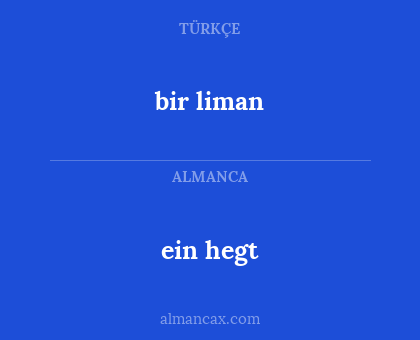 ein hegt - bir liman