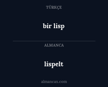lispelt - bir lisp