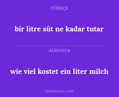 bir litre süt ne kadar tutar - wie viel kostet ein liter milch