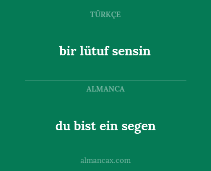bir lütuf sensin - du bist ein segen