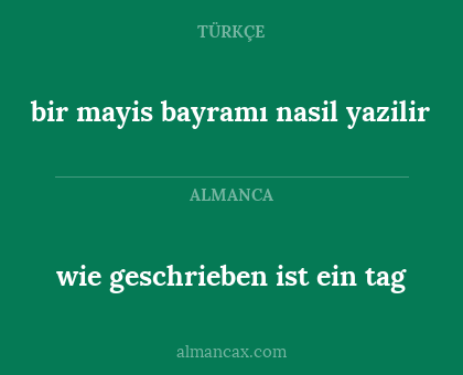 bir mayis bayramı nasil yazilir - wie geschrieben ist ein tag