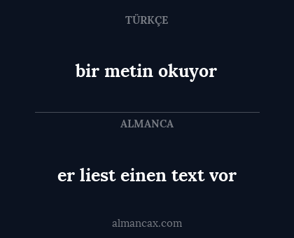 er liest einen text vor - bir metin okuyor
