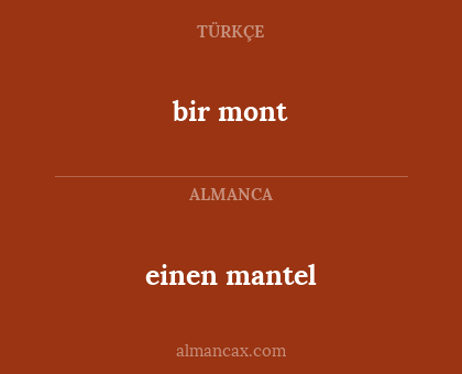 bir mont - einen mantel