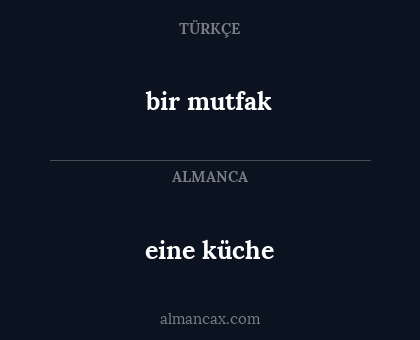 bir mutfak - eine küche