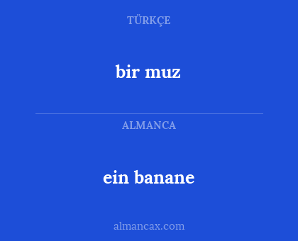 bir muz - ein banane