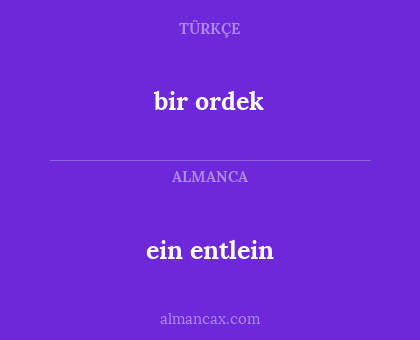ein entlein - bir ordek