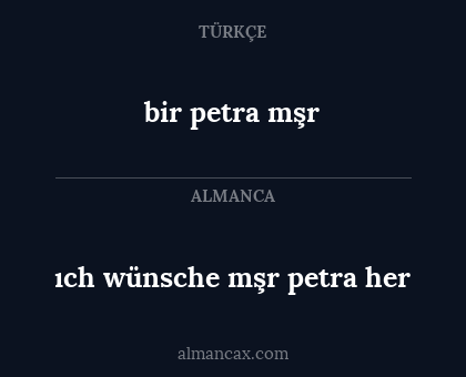 bir petra mşr - ıch wünsche mşr petra her