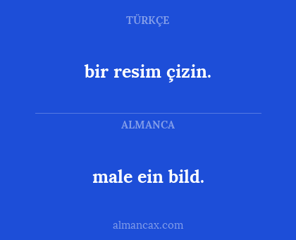 bir resim çizin. - male ein bild.
