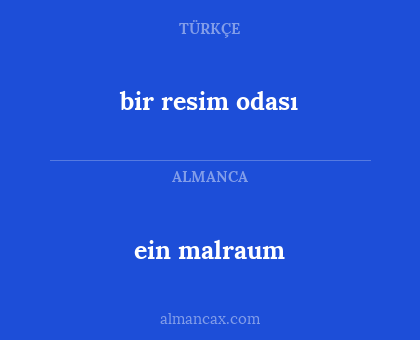 bir resim odası - ein malraum