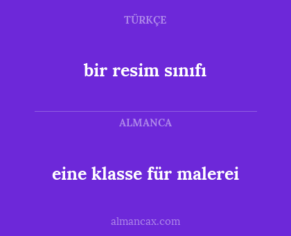 bir resim sınıfı - eine klasse für malerei