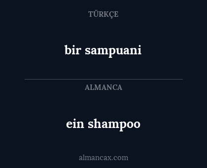 ein shampoo - bir sampuani