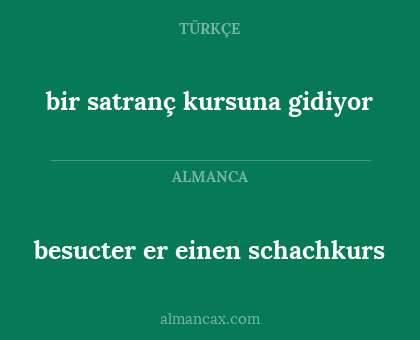 besucter er einen schachkurs - bir satranç kursuna gidiyor
