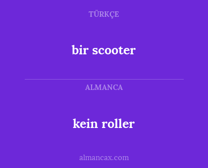 bir scooter - kein roller