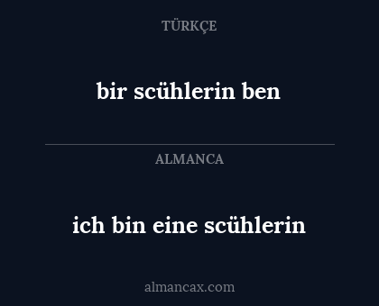 bir scühlerin ben - ich bin eine scühlerin