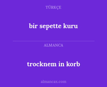 trocknem in korb - bir sepette kuru