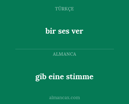 bir ses ver - gib eine stimme