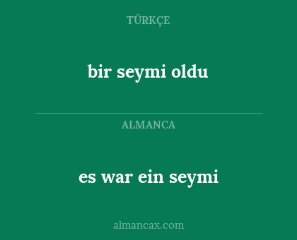 es war ein seymi - bir seymi oldu