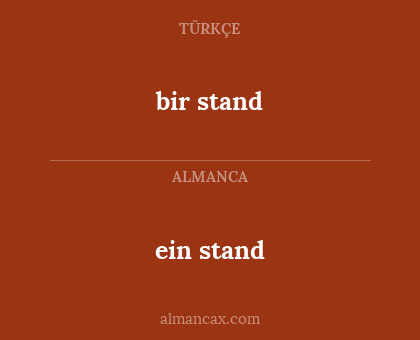 bir stand - ein stand