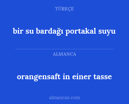 orangensaft in einer tasse - bir su bardağı portakal suyu