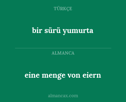 bir sürü yumurta - eine menge von eiern