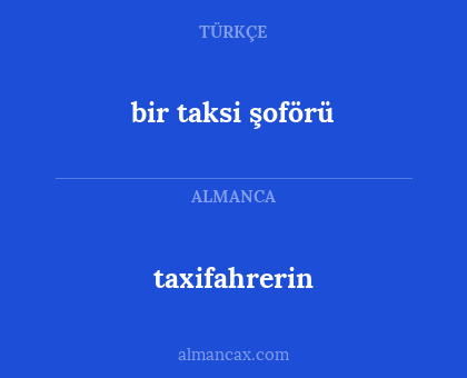 taxifahrerin - bir taksi şoförü