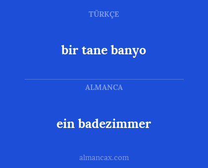 ein badezimmer - bir tane banyo