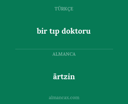 ärtzin - bir tıp doktoru