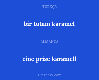 eine prise karamell - bir tutam karamel