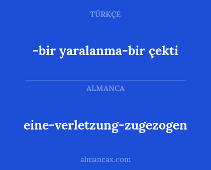 -bir yaralanma-bir çekti - eine-verletzung-zugezogen
