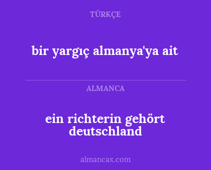 ein richterin gehört deutschland - bir yargıç almanya'ya ait