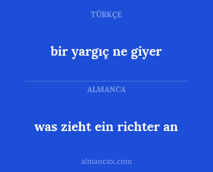 bir yargıç ne giyer - was zieht ein richter an