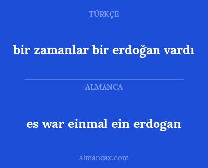 es war einmal ein erdogan - bir zamanlar bir erdoğan vardı