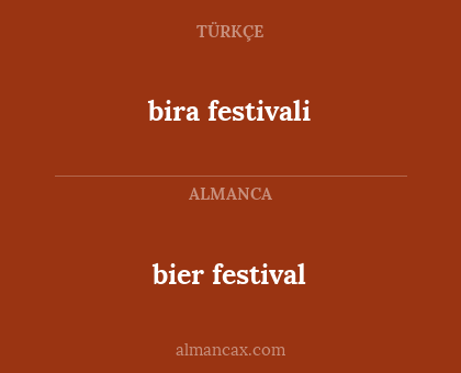 bira festivali - bier festival