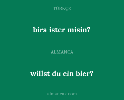 bira ister misin? - willst du ein bier?