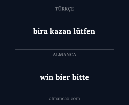 bira kazan lütfen - win bier bitte