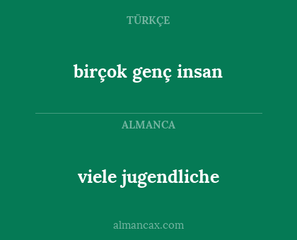 birçok genç insan - viele jugendliche