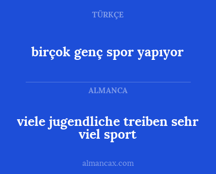 viele jugendliche treiben sehr viel sport - birçok genç spor yapıyor