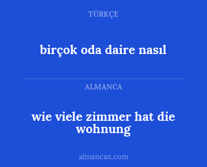 birçok oda daire nasıl - wie viele zimmer hat die wohnung
