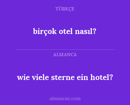 birçok otel nasıl? - wie viele sterne ein hotel?