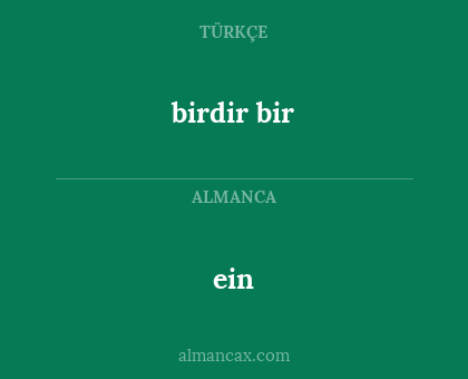 ein - birdir bir