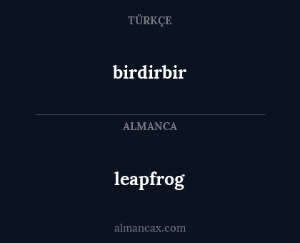 leapfrog - birdirbir