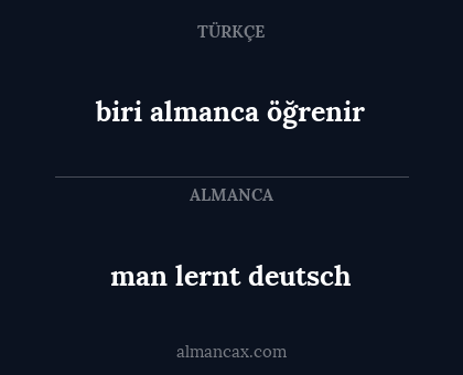 biri almanca öğrenir - man lernt deutsch