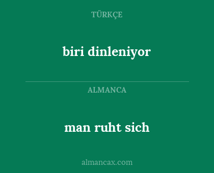man ruht sich - biri dinleniyor
