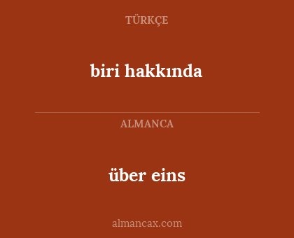 über eins - biri hakkında