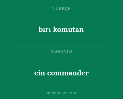 ein commander - bırı komutan