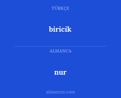 nur - biricik